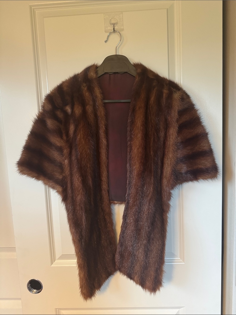 Vintage 50s 60s Mink Fur Shawl Wrap Topper Shrug - Picture 2 of 9